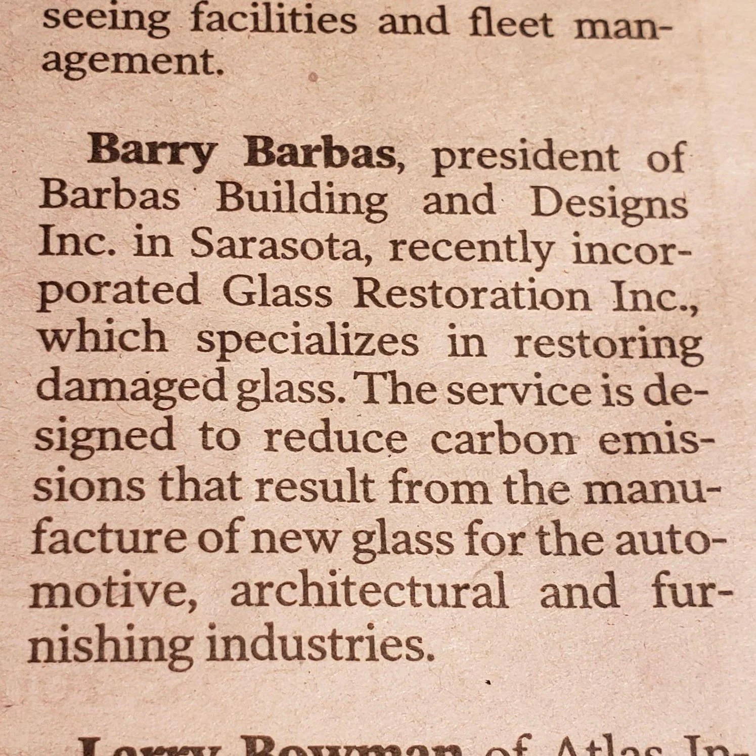 Glass polishing that started in 2005 became it's own scratched glass repair company in 2009 to help builders and owners.