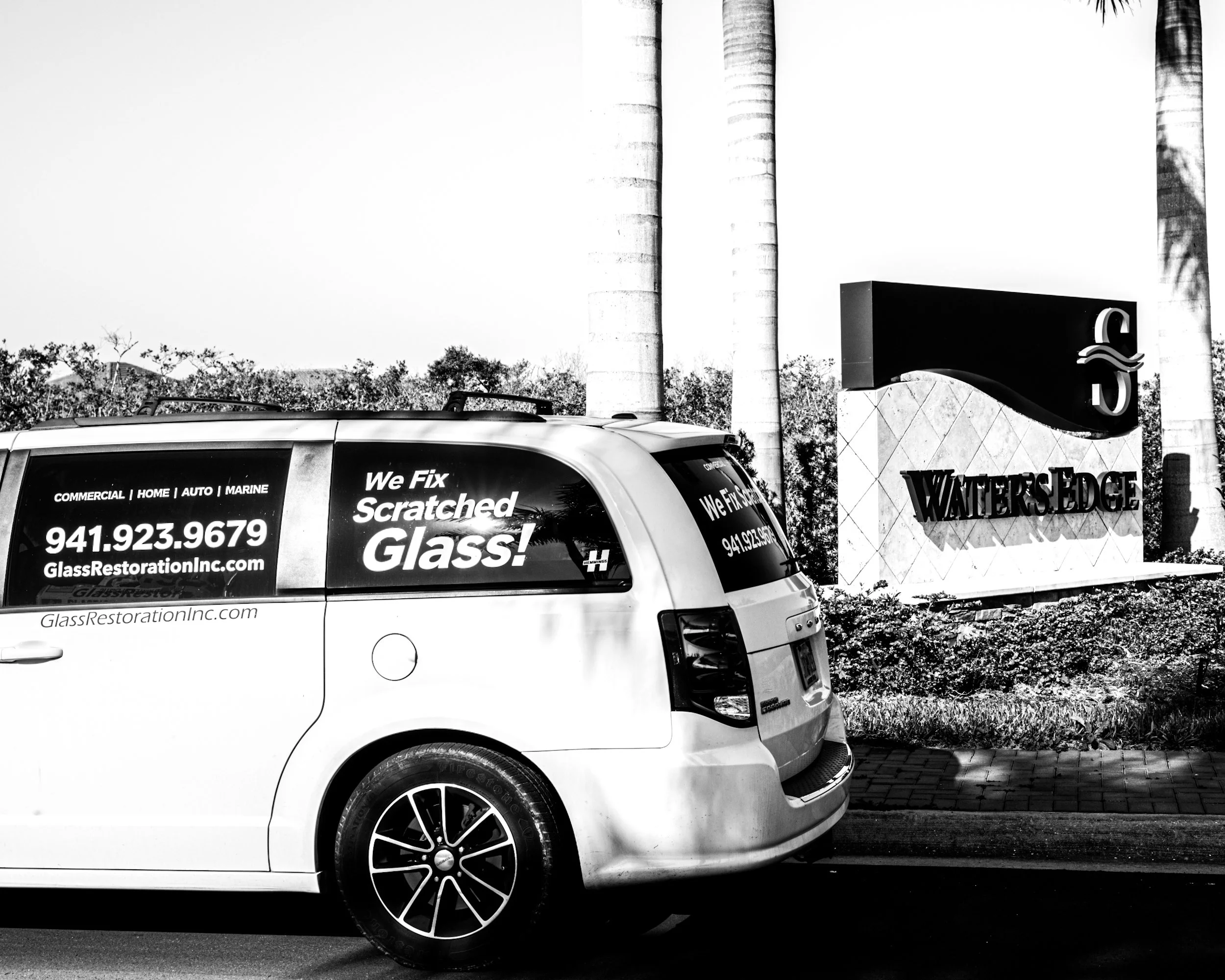 We fix scratched glass in the Waters Edge subdivision in Palmetto FL