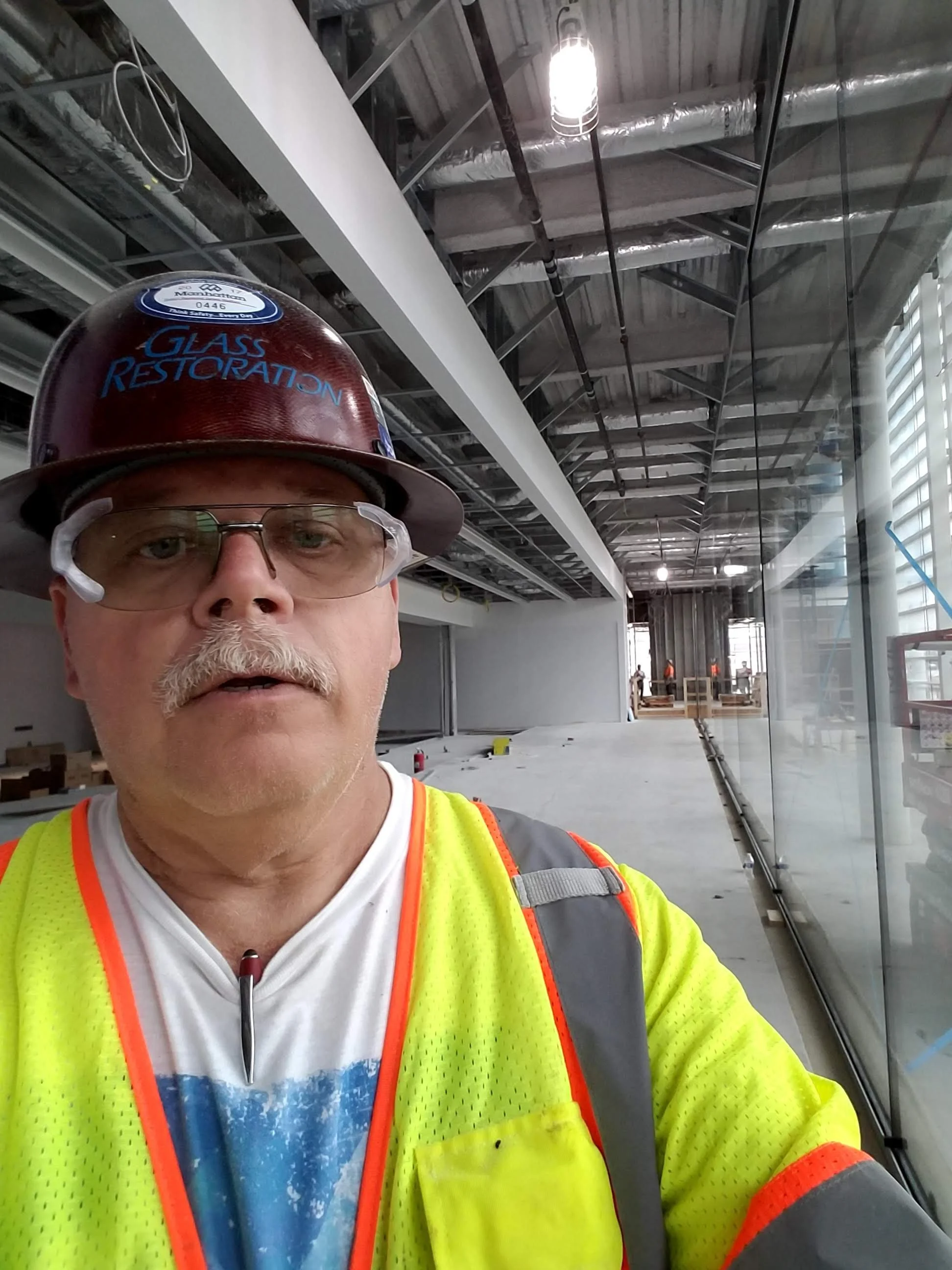 Cleveland Clinic Glass Scratch Repair in Cleveland Ohio. We worked for Turner Construction Special Projects Division.