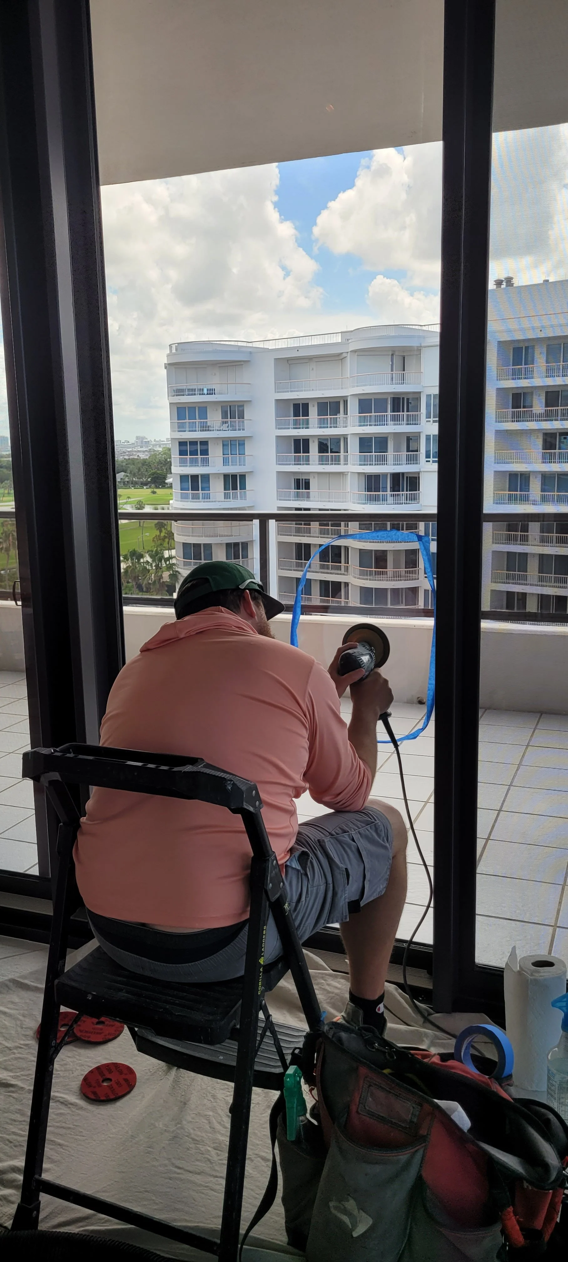 One Park Sarasota luxury condominium tower at The Quay, Boulevard of the Arts, downtown Sarasota FL — Glass Restoration Inc.