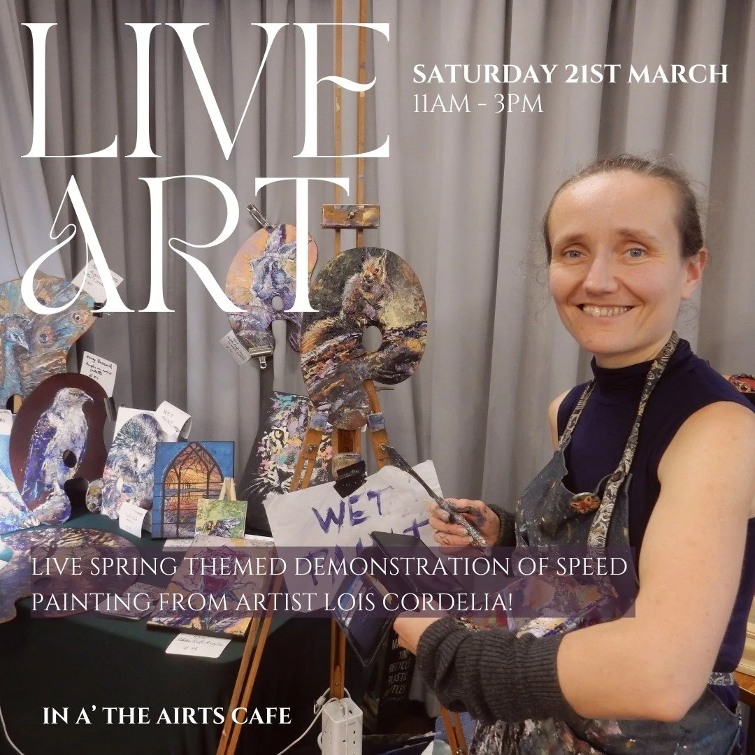 Join us tomorrow in our caf&eacute; for a special live art demonstration from Lois Cordelia! 
A Spring themed demonstration it's the perfect way to soak up some inspiration.

Pop in, grab a coffee, and enjoy the show.  We&rsquo;d love to see you ther