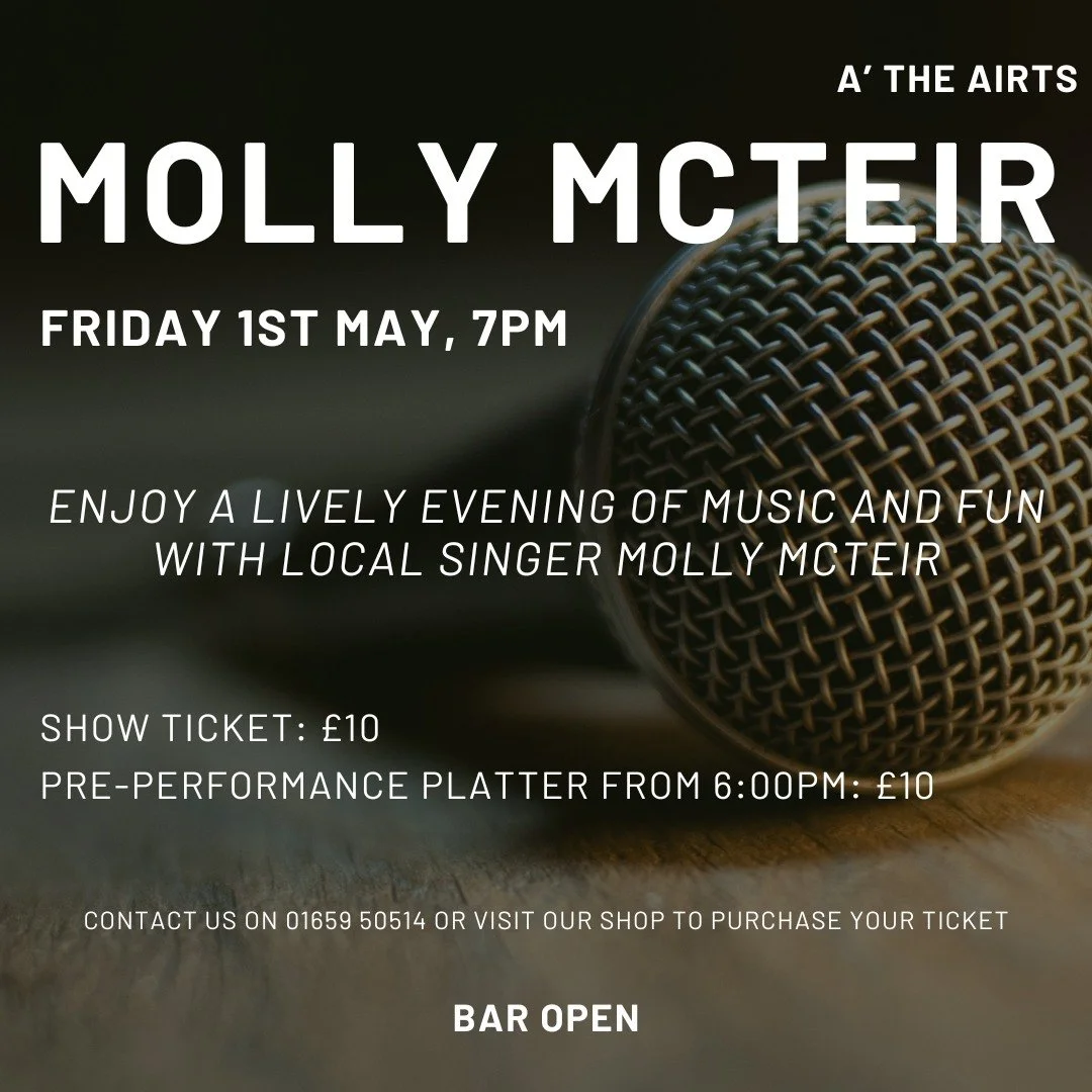 Our first Friday event in May with Molly McTeir! 

Contact our front desk to book your ticket, platter or both.