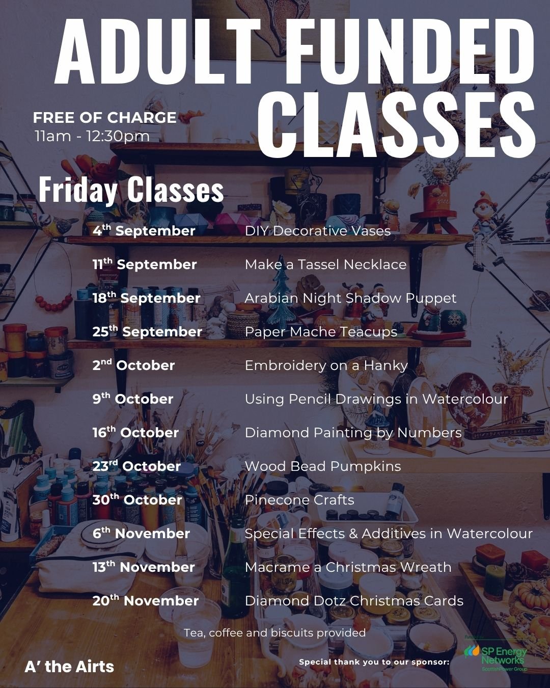 Friday Adult Funded Classes