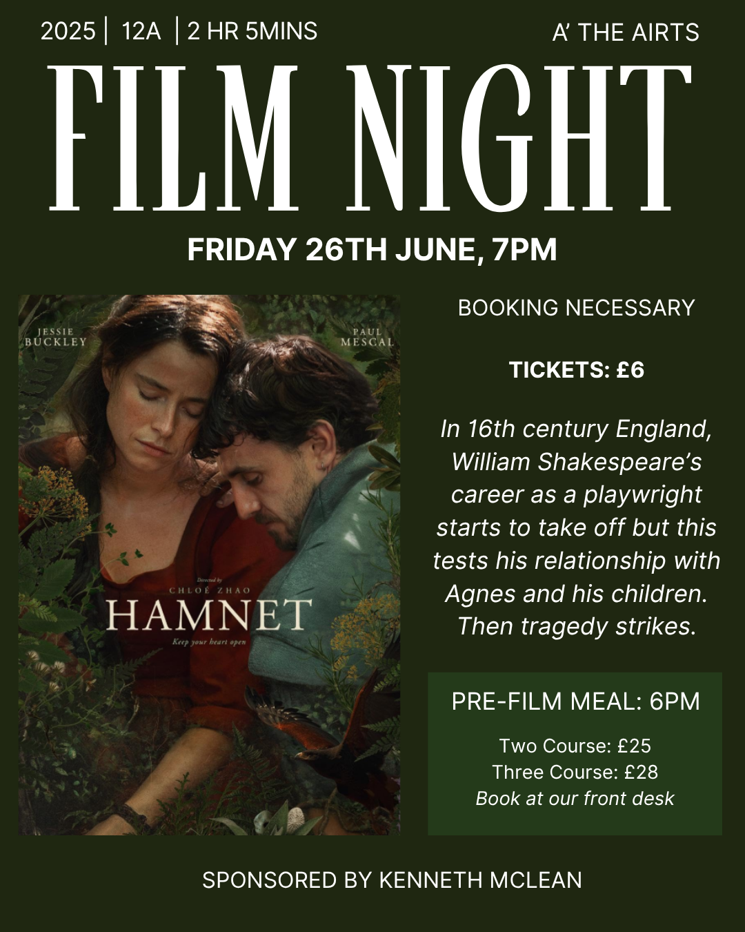 Our monthly promotional film poster.