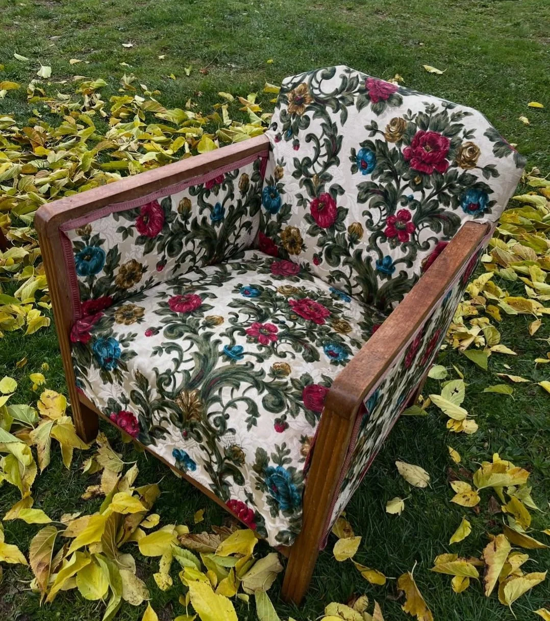 fauteuil art déco avant restauration avant - apres