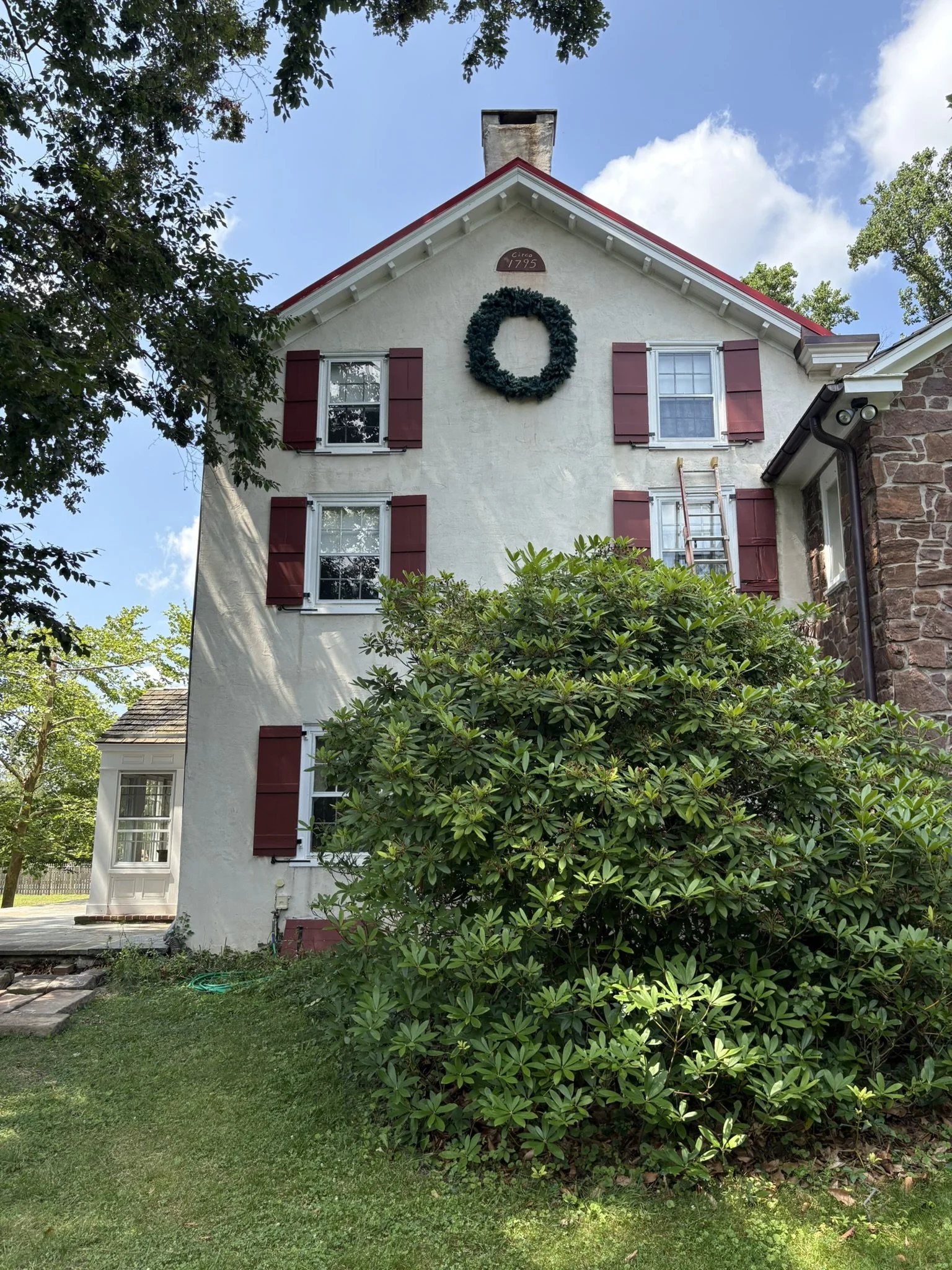 Side view of the original residence