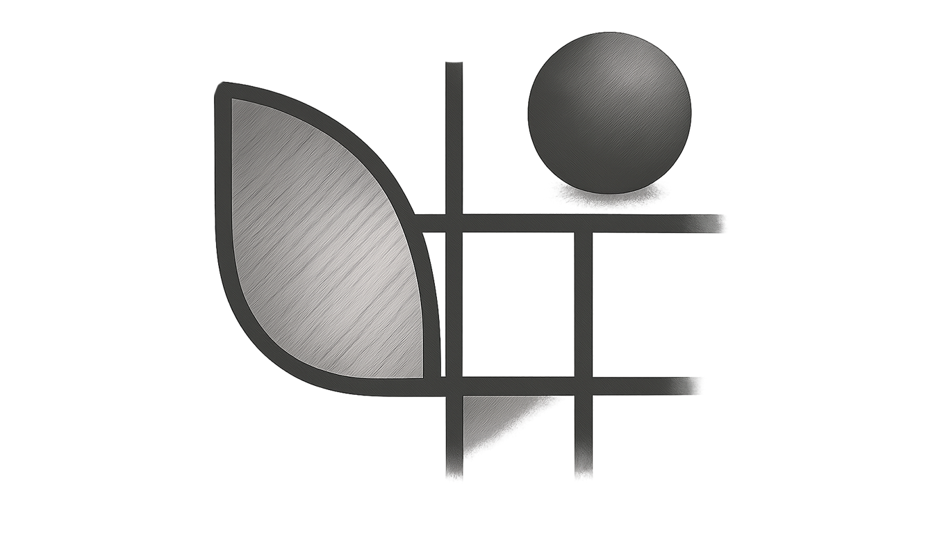 View through a multi-pane window showing a landscape of trees, sand dunes, and a cloudy sky.