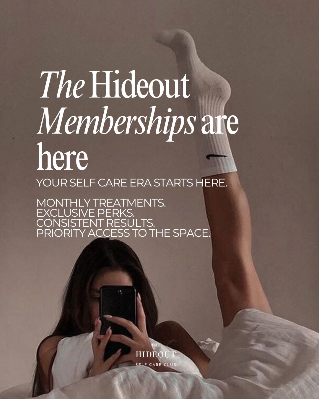 Those getting the best results at The Hideout all move the same way&hellip; consistently.

Memberships were created for the clients who don&rsquo;t just book treatments, they make self care part of their lifestyle.

Monthly sculpting. Skin resets. Pr