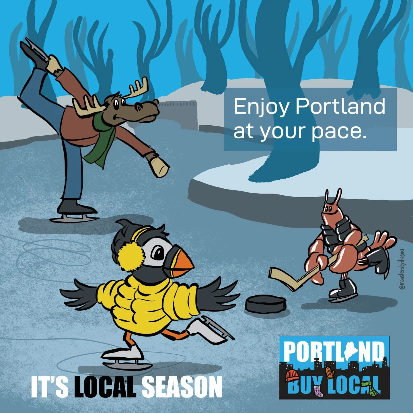 Winter brings a softer rhythm. Enjoy Portland, Maine at your pace this weekend. Get outside, do something you love, and embrace our New England winters ❄️🎿🧣⛸️ #itslocalseason