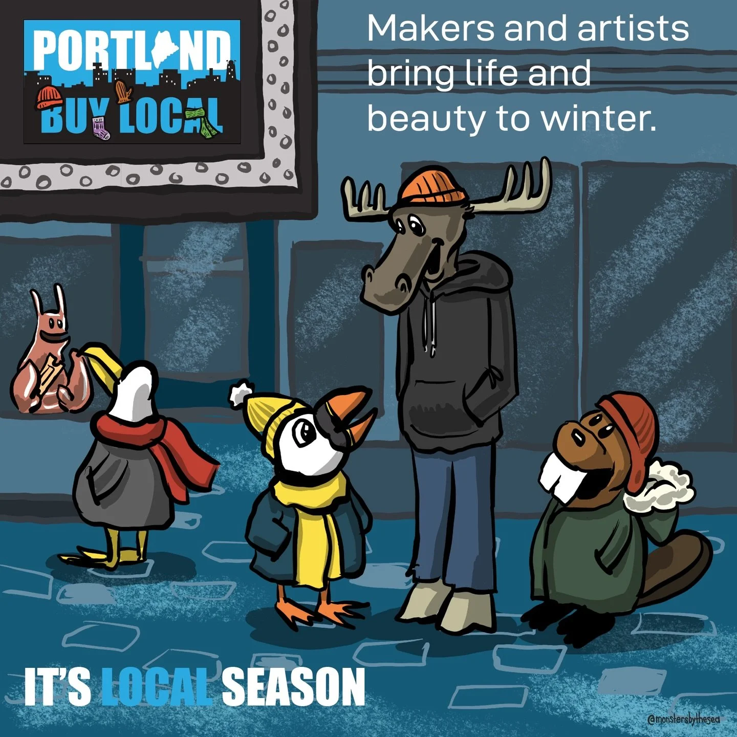 Makers, artists, and creatives are bringing life and beauty to winter, one handmade piece at a time.

Step inside. Warm up. Discover something made right here in Portland.

#ItsLocalSeason #PortlandBuyLocal