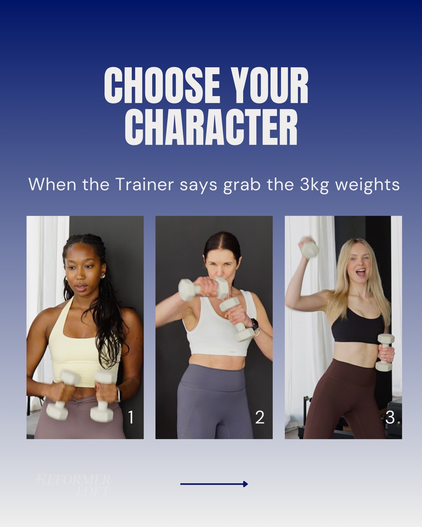 When Trainer says &bdquo;grab the 3kg weights&rdquo;&hellip; 🏋️

Which character do you choose? 👇🏽