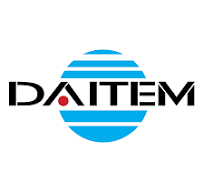 DAITEM logo with blue striped circle