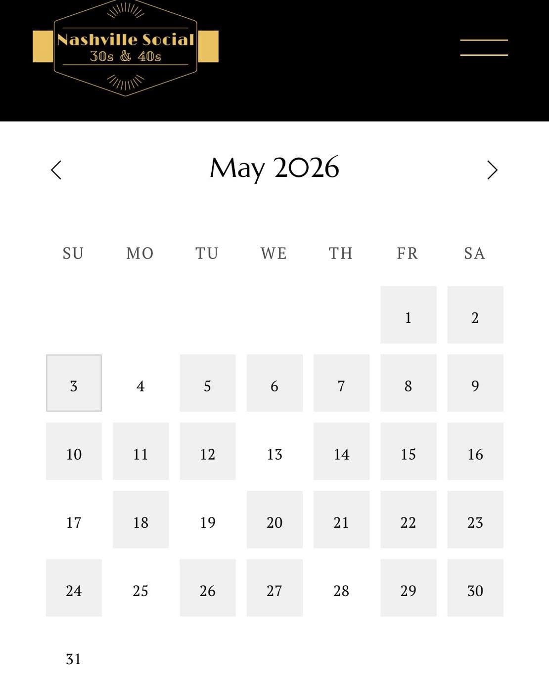 👋 Hi! We&rsquo;re back to share another update&hellip;

🌦️Our May events calendar is live &amp; meetups are underway! Check them out &amp; RSVP at www.NashvilleSocial.org

🤩 Excited for #pickleball @ Dinkville, #Improv 101 @ Third Coast Comedy, Pa