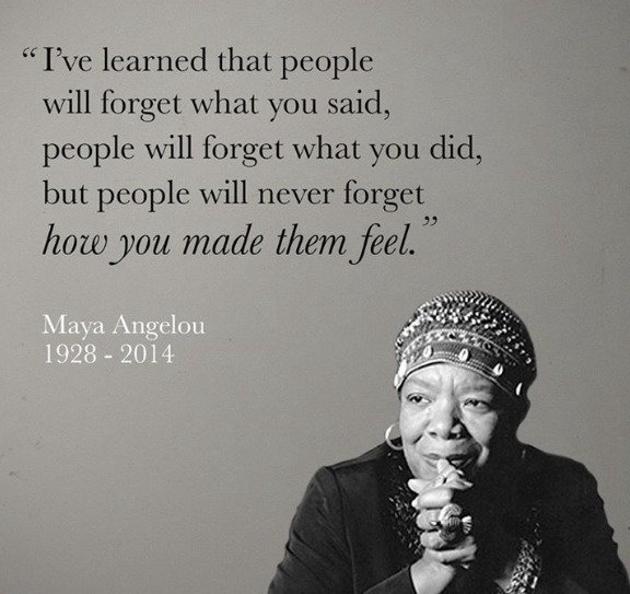Wednesday Wisdom...
"I've learned that people will forget what you said, people will forget what you did, but people will never forget how you made them feel." - Maya Angelou

Be a part of a community that makes people feel welcome!

Be Soc