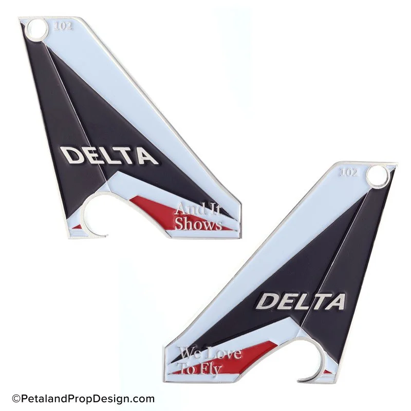 Vintage Delta Air Lines Tail Flash (Silver)