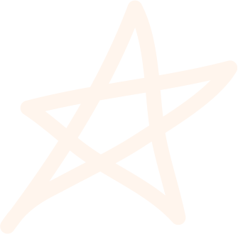 Playful line drawing of a star.