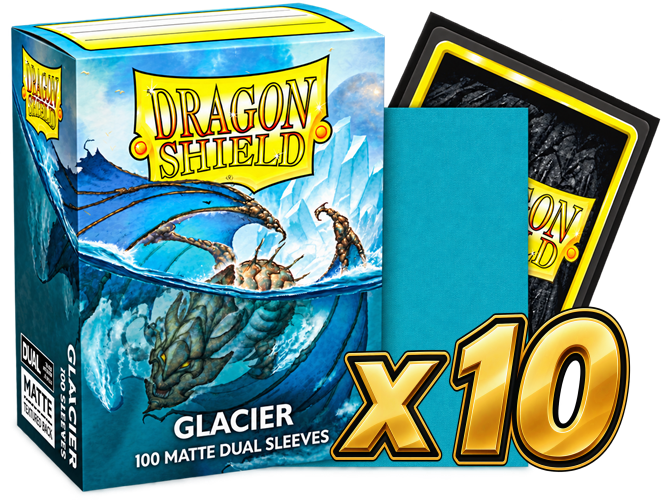 Dragon Shield - Glacier Dual Matte Sleeves Display (10x 100ct Boxes)