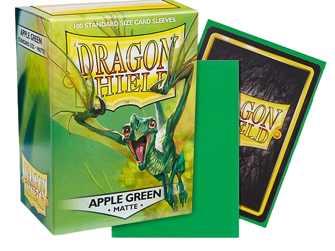 Dragon Shield - Apple Green Matte Sleeves Display (10x 100ct Boxes)