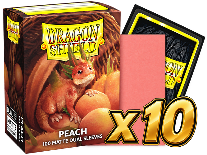 Dragon Shield - Peach Dual Matte Sleeves Display (10x 100ct Boxes)