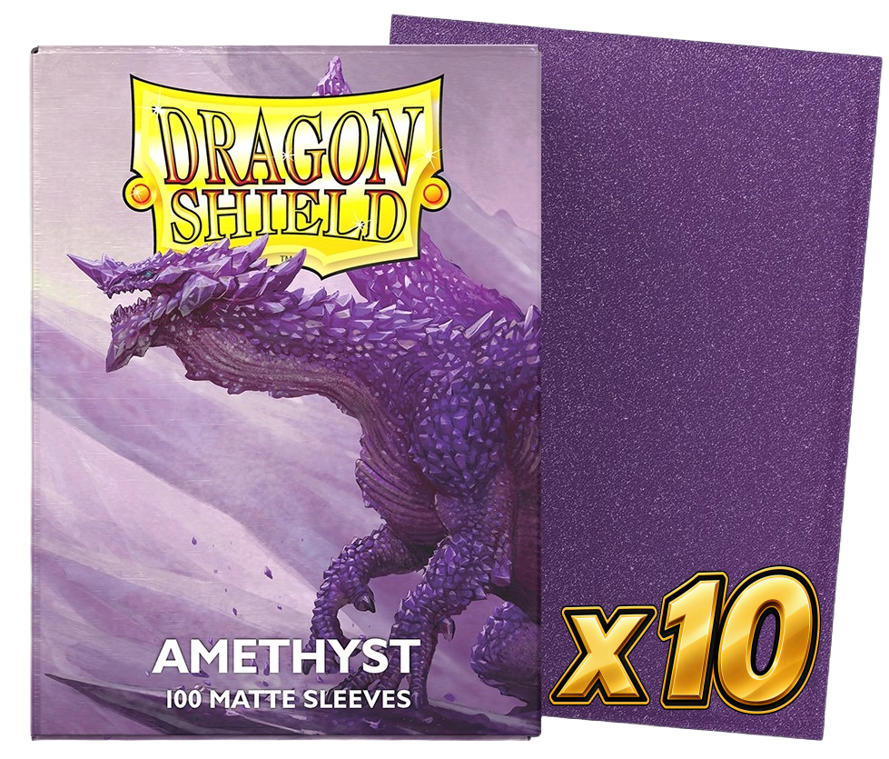 Dragon Shield - Amethyst Matte Sleeves Display (10x 100ct Boxes)
