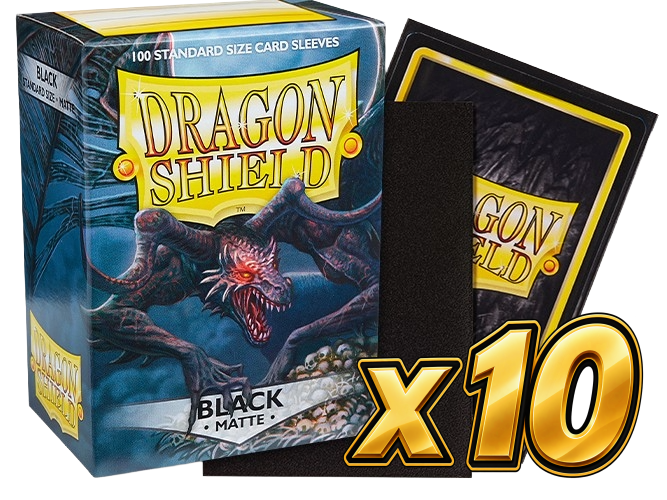 Dragon Shield Black Matte Sleeves Display