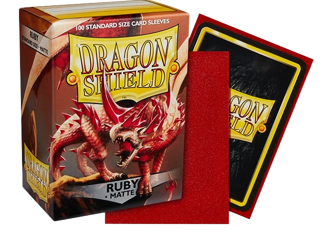 Dragon Shield - Ruby Matte Sleeves Display (10x 100ct Boxes)