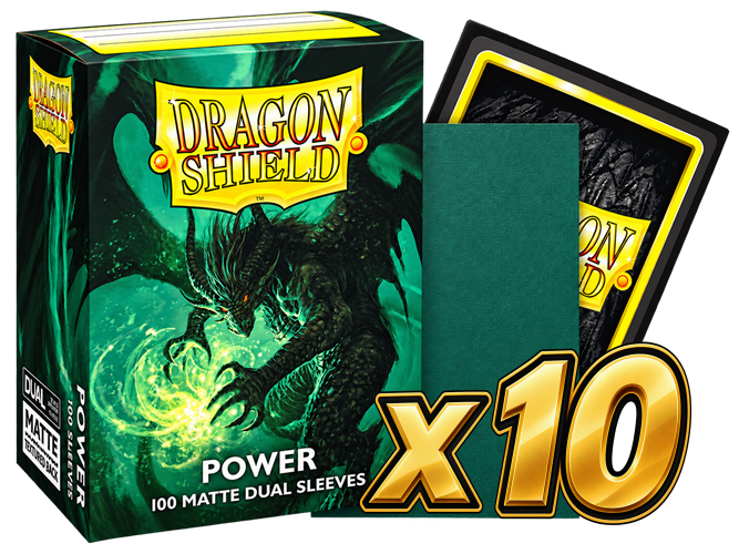 Dragon Shield - Power Dual Matte Sleeves Display (10x 100ct Boxes)