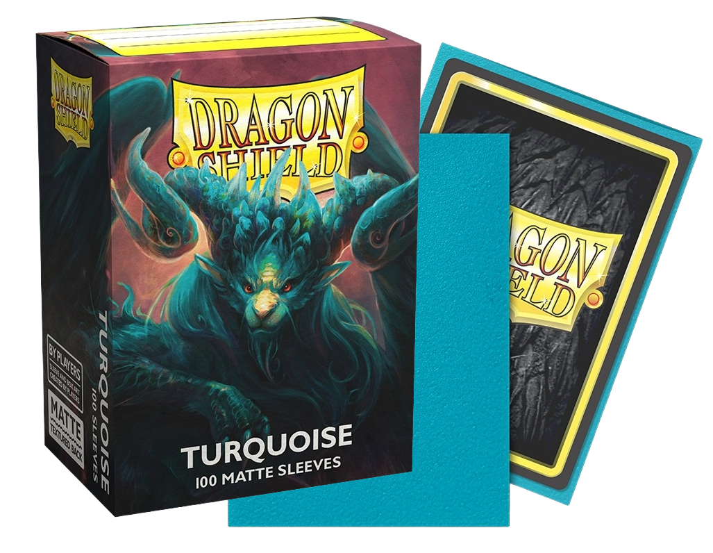 Dragon Shield - Turquoise Matte Sleeves Display (10x 100ct Boxes)
