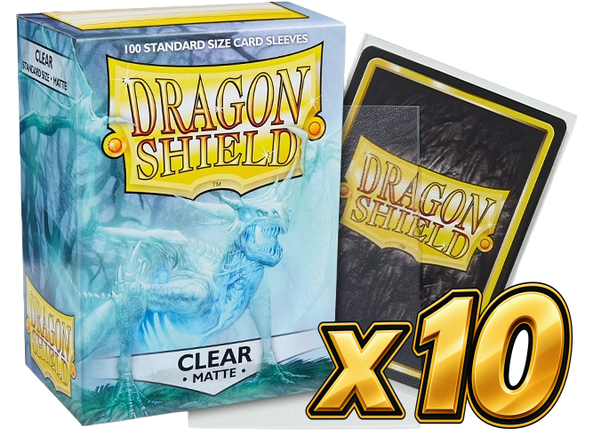 Dragon Shield - Clear Matte Sleeves Display (10x 100ct Boxes)