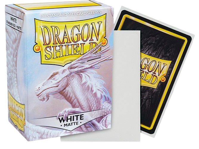 Dragon Shield - White Matte Sleeves Display (10x 100ct Boxes)