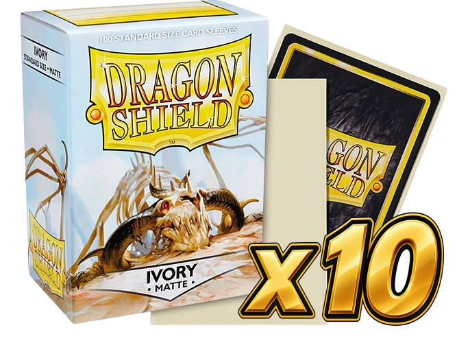 Dragon Shield - Ivory Matte Sleeves Display (10x 100ct Boxes)