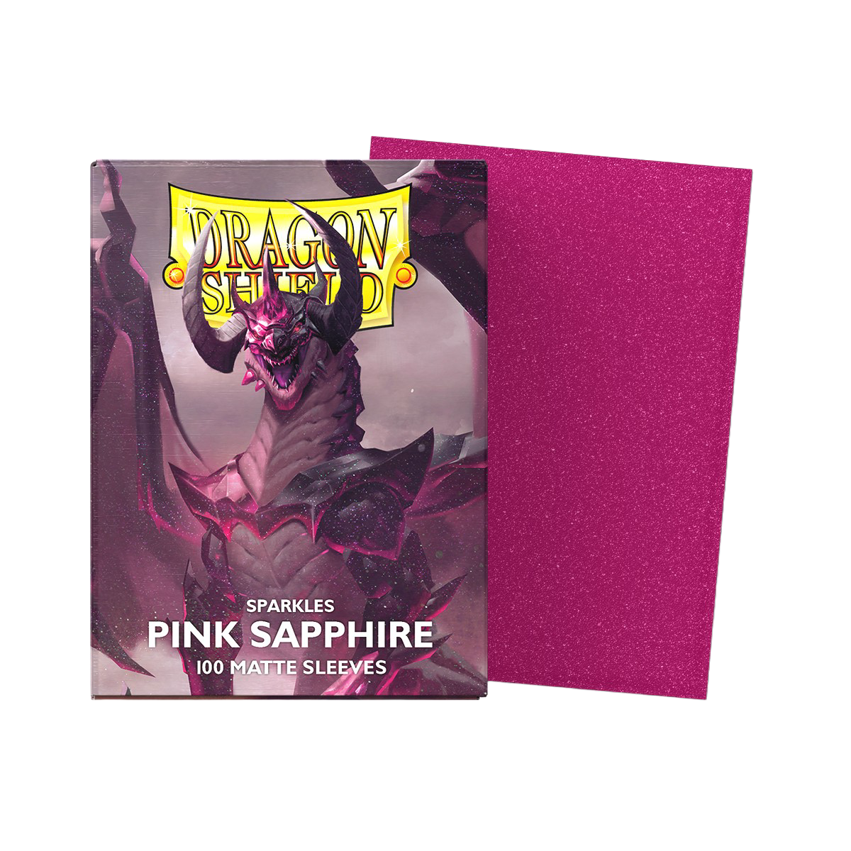 Dragon Shield - Pink Sapphire Sparkles Matte Sleeves 100ct Box