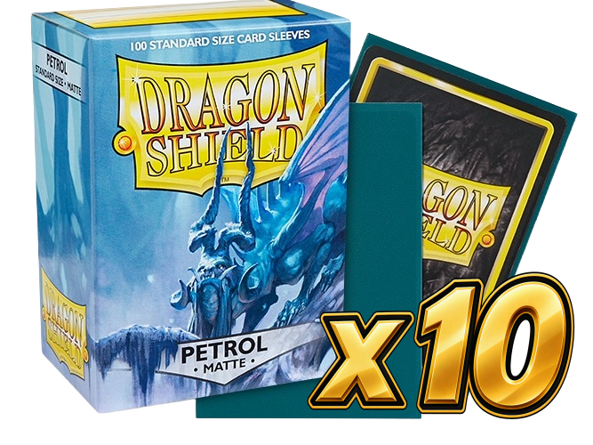 Dragon Shield - Petrol Matte Sleeves Display (10x 100ct Boxes)