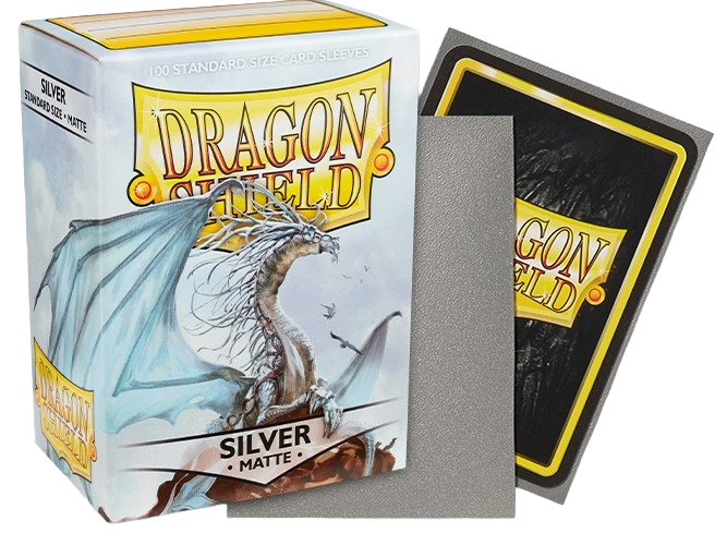 Dragon Shield - Silver Matte Sleeves Display (10x 100ct Boxes)