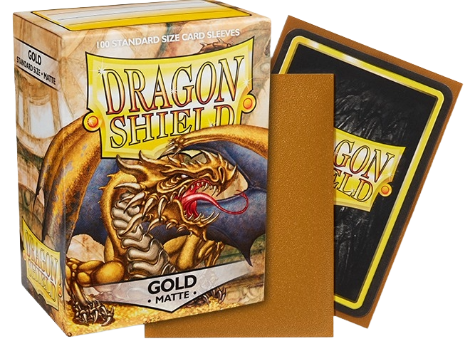 Dragon Shield - Gold Matte Sleeves Display (10x 100ct Boxes)