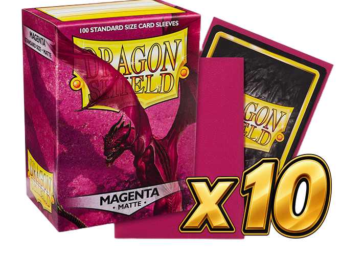 Dragon Shield - Magenta Matte Sleeves Display (10x 100ct Boxes)
