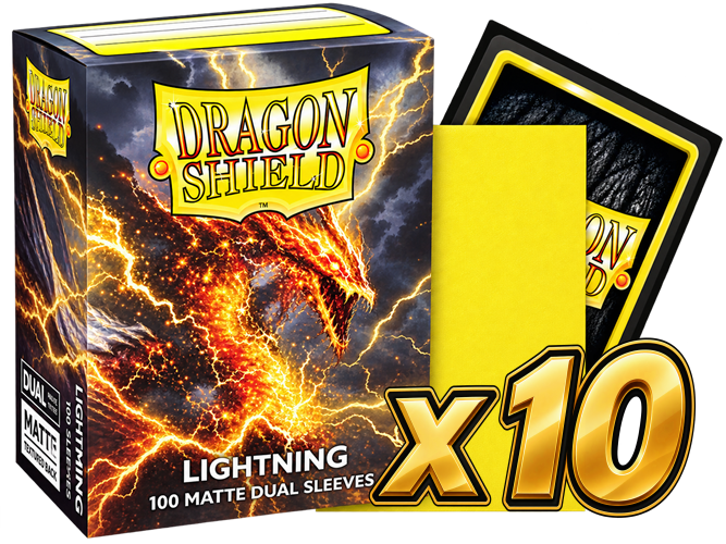 Dragon Shield - Lightning Dual Matte Sleeves Display (10x 100ct Boxes)