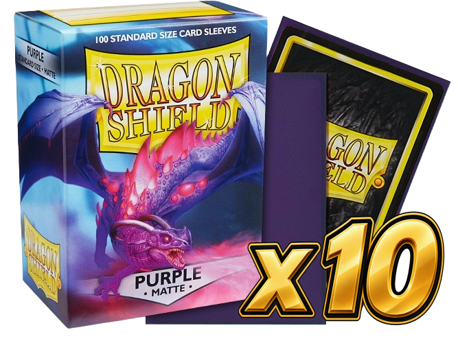 Dragon Shield Purple Matte Sleeves Display