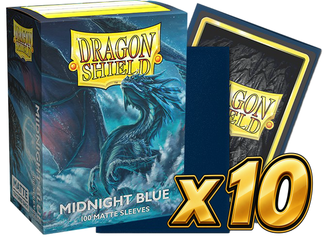Dragon Shield - Midnight Blue Matte Sleeves Display (10x 100ct Boxes)