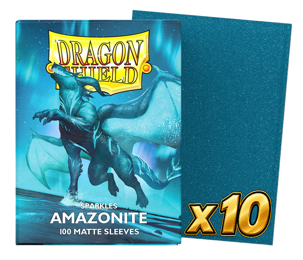Dragon Shield - Amazonite Sparkles Matte Sleeves Display (10x 100ct Boxes)