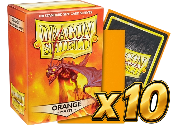 Dragon Shield - Orange Matte Sleeves Display (10x 100ct Boxes)