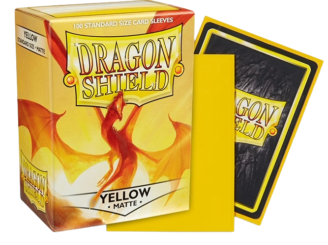 Dragon Shield - Yellow Matte Sleeves Display (10x 100ct Boxes)