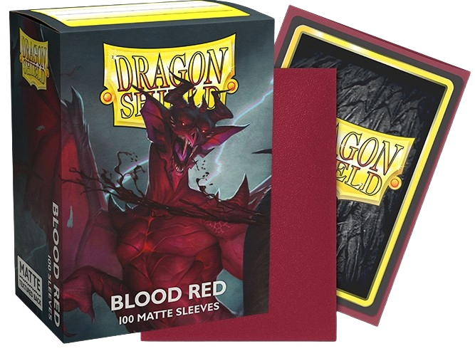 Dragon Shield - Blood Red Matte Sleeves Display (10x 100ct Boxes)