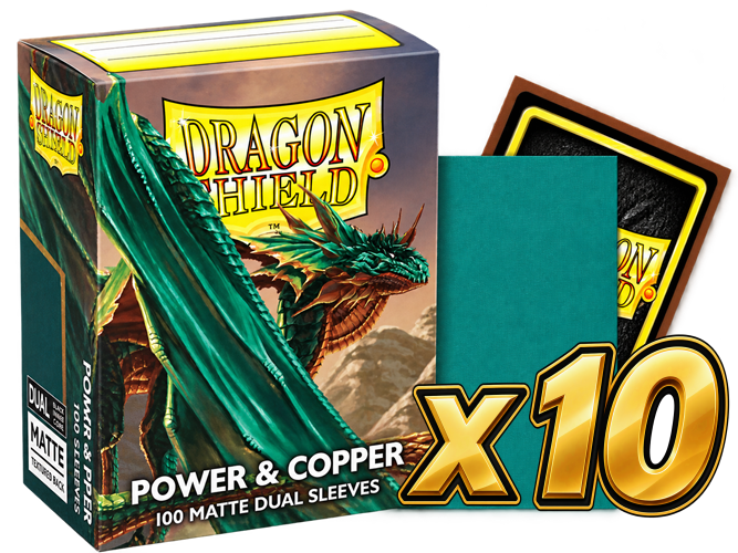 Dragon Shield - Power & Copper Dual Matte Sleeves Display (10x 100ct Boxes)