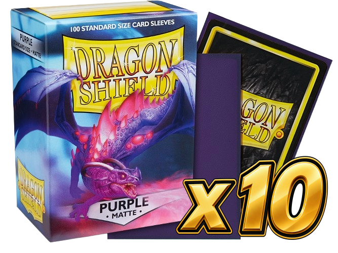 Dragon Shield - Purple Matte Sleeves Display (10x 100ct Boxes)