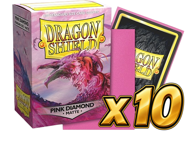 Dragon Shield - Pink Diamond Matte Sleeves Display (10x 100ct Boxes)