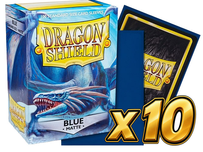 Dragon Shield - Blue Matte Sleeves Display (10x 100ct Boxes)
