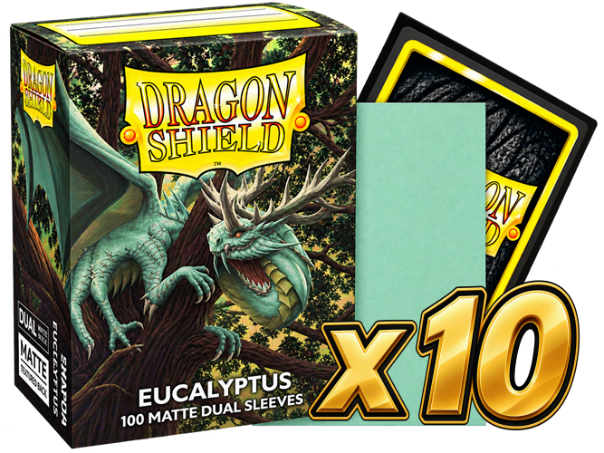 Dragon Shield - Eucalyptus Dual Matte Sleeves Display (10x 100ct Boxes)