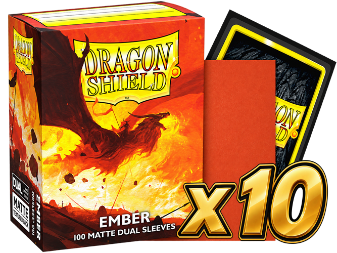 Dragon Shield - Ember Dual Matte Sleeves Display (10x 100ct Boxes)