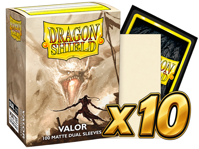 Dragon Shield - Valor Dual Matte Sleeves Display (10x 100ct Boxes)
